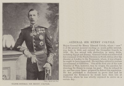 Generálmajor Sir Henry Colvile od English Photographer