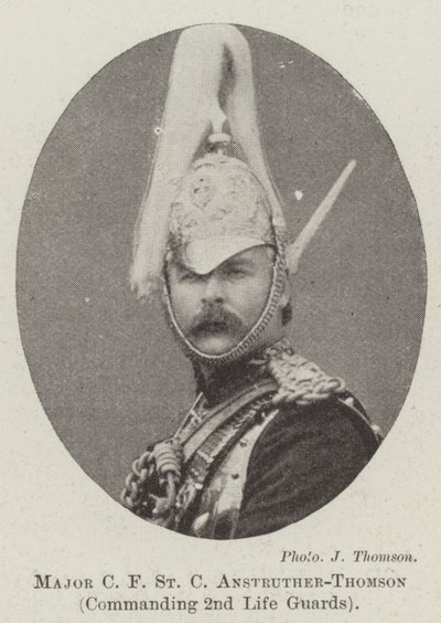 Major C F St C Anstruther-Thomson, velící 2. Life Guards od English Photographer