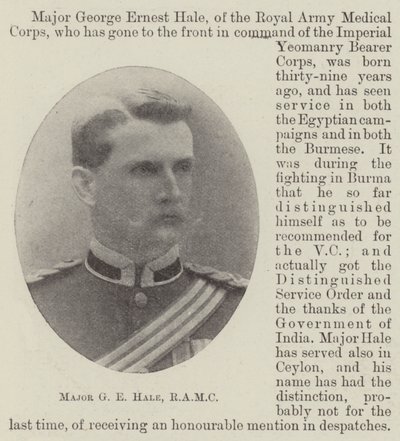 Major G E Hale, RAMC od English Photographer