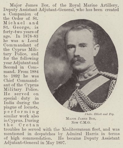 Major James Bor, New CMG od English Photographer