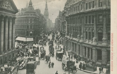 Mansion House a Cheapside, Londýn od English Photographer