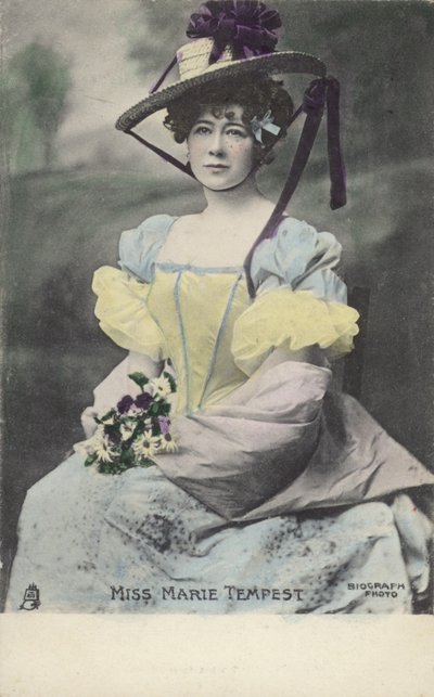 Marie Tempest , anglická zpěvačka a herečka (barevné foto) od English Photographer
