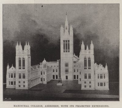 Marischal College, Aberdeen, s jeho Projected Extensions od English Photographer