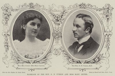 Sňatek ctihodného G. N. Curzona a slečny Mary Leiterové od English Photographer