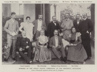 Členové indické morové komise v rezidenci v Bangalore od English Photographer