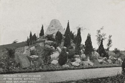 Památník 29. divize na bitevním poli Somme poblíž Beaumont Hamel od English Photographer