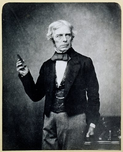 Michael Faraday (1791-1867) s tyčovým magnetem, autor: Maull a Polyblank od English Photographer