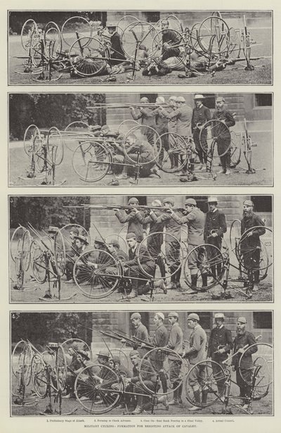 Vojenská cyklistika, formace pro odolání útoku kavalérie od English Photographer