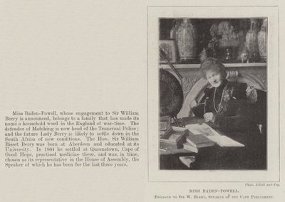 Slečna Baden-Powellová, zasnoubená se sirem W. Berrym, předsedou parlamentu v Kapsku od English Photographer