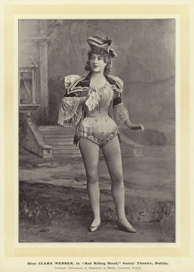 Slečna Clara Webber, v Red Riding Hood, Gaiety Theatre, Dublin od English Photographer