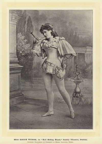 Slečna Edith Wynne, v Red Riding Hood, Gaiety Theatre, Dublin od English Photographer