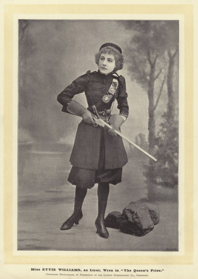 Slečna Ettie Williams jako Lieut Wren v The Queens Prize od English Photographer