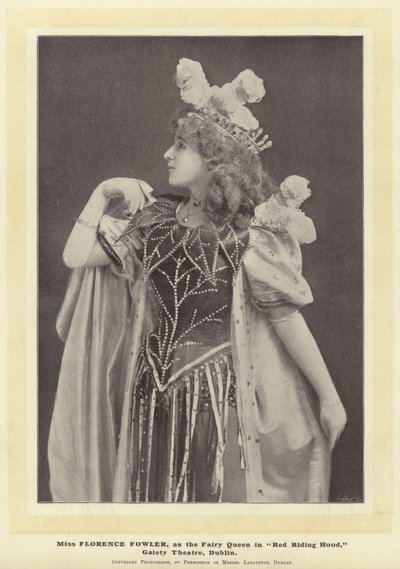 Slečna Florence Fowler jako královna víl v Červené karkulce, Gaiety Theatre, Dublin od English Photographer