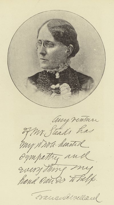 Slečna Frances E Willard od English Photographer