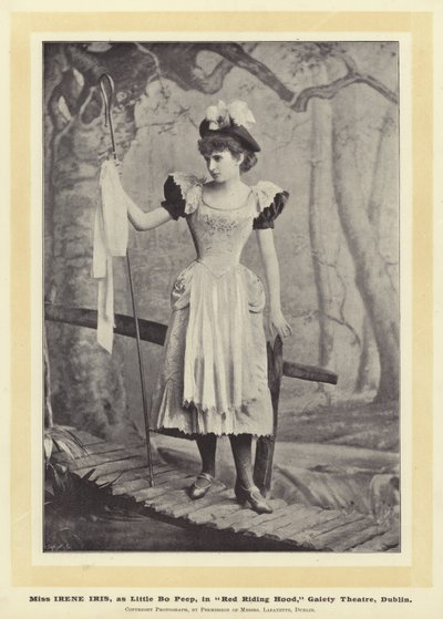 Slečna Irene Iris jako Little Bo Peep v Red Riding Hood, Gaiety Theatre, Dublin od English Photographer