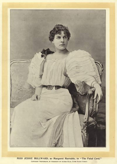 Slečna Jessie Millwardová jako Margaret Marrableová ve filmu The Fatal Card od English Photographer