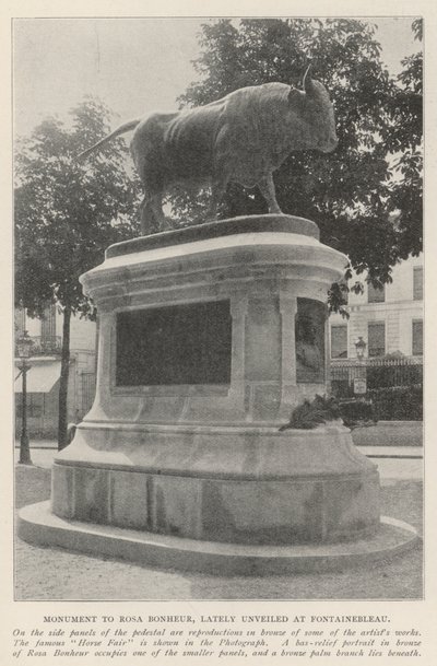 Památník Rosy Bonheur, nedávno odhalený ve Fontainebleau od English Photographer