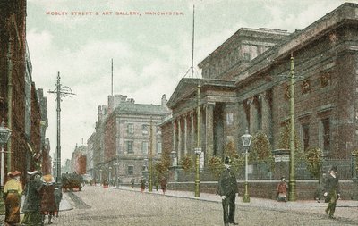 Mosley Street a umělecká galerie, Manchester (barevná fotografie) od English Photographer