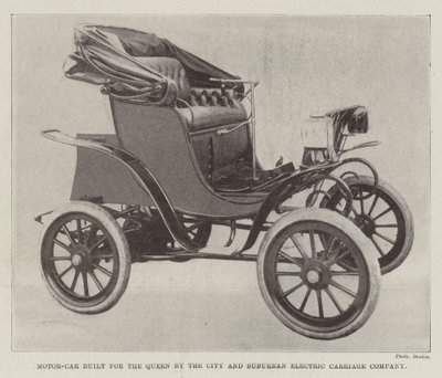 Motorové auto vyrobené pro královnu společností City and Suburban Electric Carriage Company od English Photographer