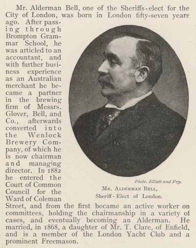 Pan Alderman Bell, zvolený šerif Londýna od English Photographer