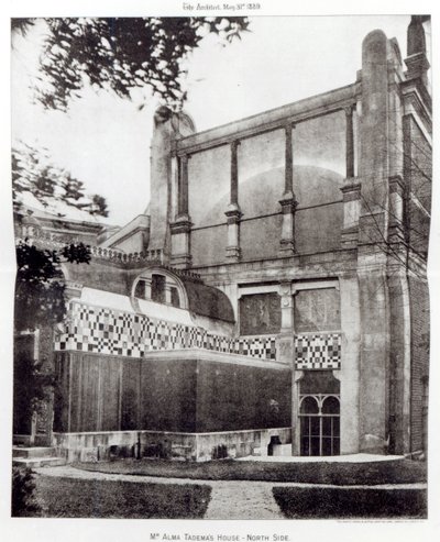 Pan Alma Tademas House, North Side, 34 Grove End Road, Londýn, 1889 od English Photographer