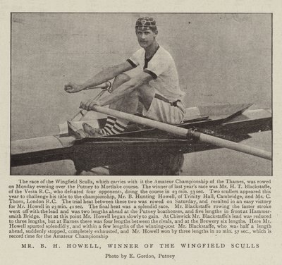 Pan B H Howell, vítěz Wingfield Sculls od English Photographer