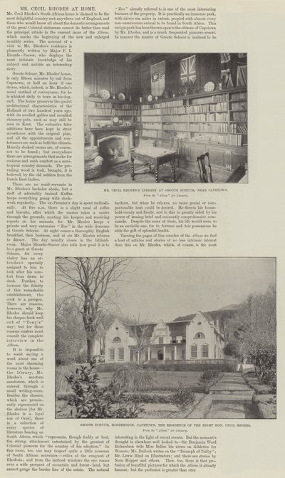 Pan Cecil Rhodes doma od English Photographer