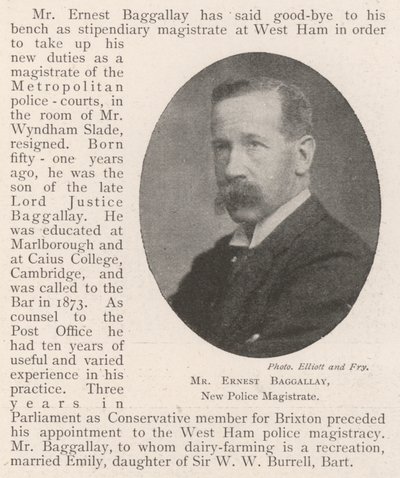 Pan Ernest Baggallay, nový policejní soudce od English Photographer