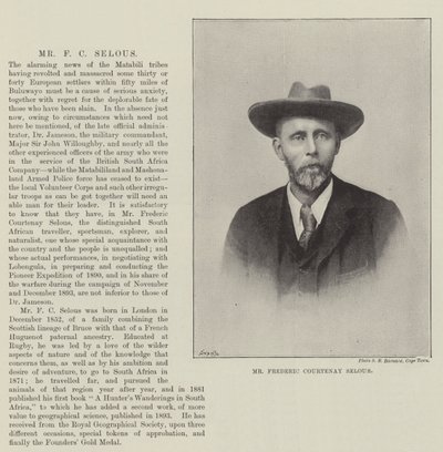 Pan Frederic Courtenay Selous od English Photographer