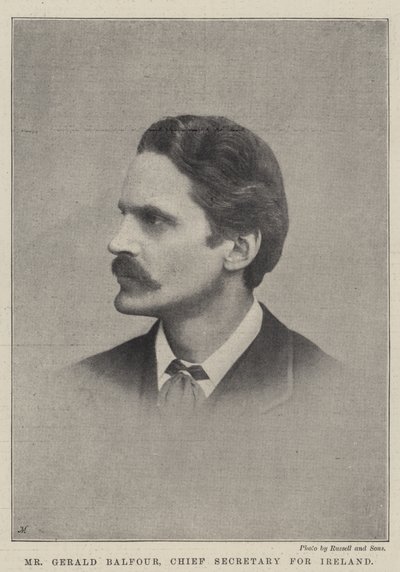 Pan Gerald Balfour, hlavní tajemník pro Irsko od English Photographer