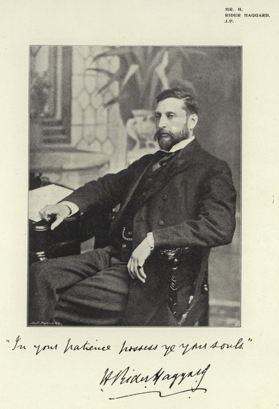 Pan H Rider Haggard, JP od English Photographer
