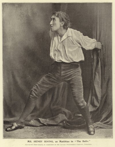 Pan Henry Irving jako Matthias v The Bells od English Photographer