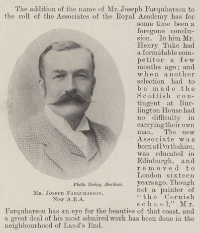 Pan Joseph Farquharson, New ARA od English Photographer