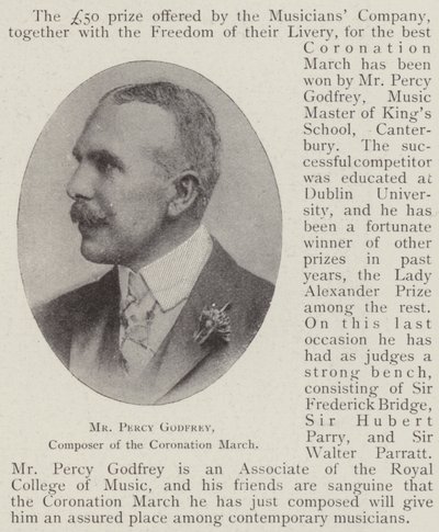 Pan Percy Godfrey, skladatel Korunovačního pochodu od English Photographer