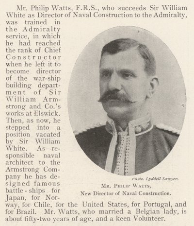 Pan Philip Watts, nový ředitel námořní stavby od English Photographer