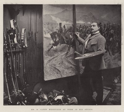 Pan R Caton Woodville při práci ve svém studiu od English Photographer