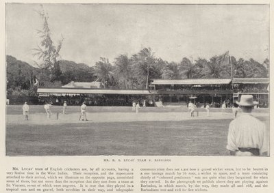 Mr R S Lucass Team vs Barbados, kriket od English Photographer