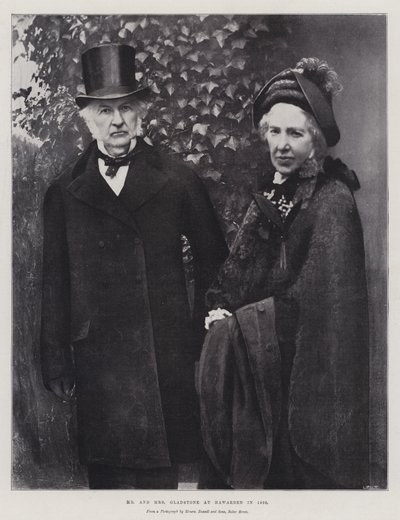Pan a paní Gladstoneovi v Hawardenu v roce 1895 od English Photographer