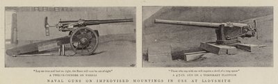 Námořní zbraně na improvizovaných montážích používané v Ladysmith od English Photographer