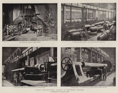 Námořní přípravy, scény ve Woolwichském arzenálu od English Photographer