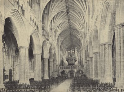 Nave of Exeter Cathedral, Devon od English Photographer