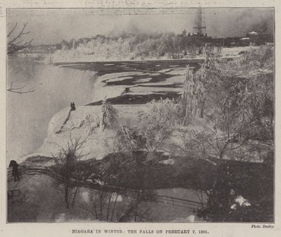 Niagara v zimě, vodopády 7. února 1901 od English Photographer