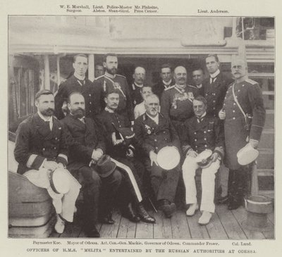 Důstojníci HMS Melita bavili ruské úřady v Oděse od English Photographer