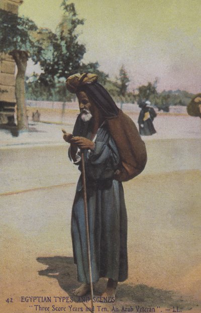 Starý Arab, Egypt (kolorovaná fotografie) od English Photographer
