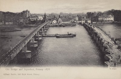 Starý most a akvadukt, Putney, 1878 od English Photographer
