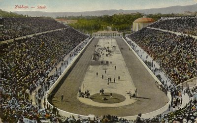 Olympijský stadion, Atény, Řecko (barevné foto) od English Photographer