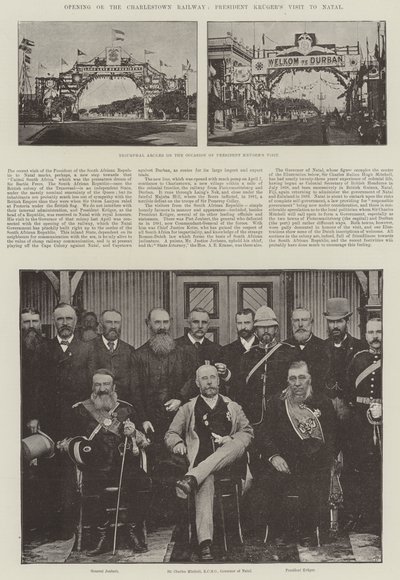Otevření Charlestown Railway, návštěva prezidenta Krugerse v Natalu od English Photographer