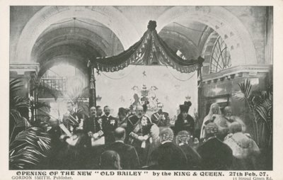Otevření Old Bailey králem a královnou, 27. února 1907 od English Photographer