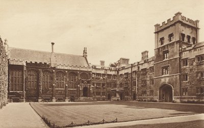 Oxford: Exeter College, čtyřúhelník a hala (čb fotografie) od English Photographer