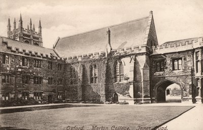 Oxford, Merton College, Inner Quad (černobílá fotografie) od English Photographer